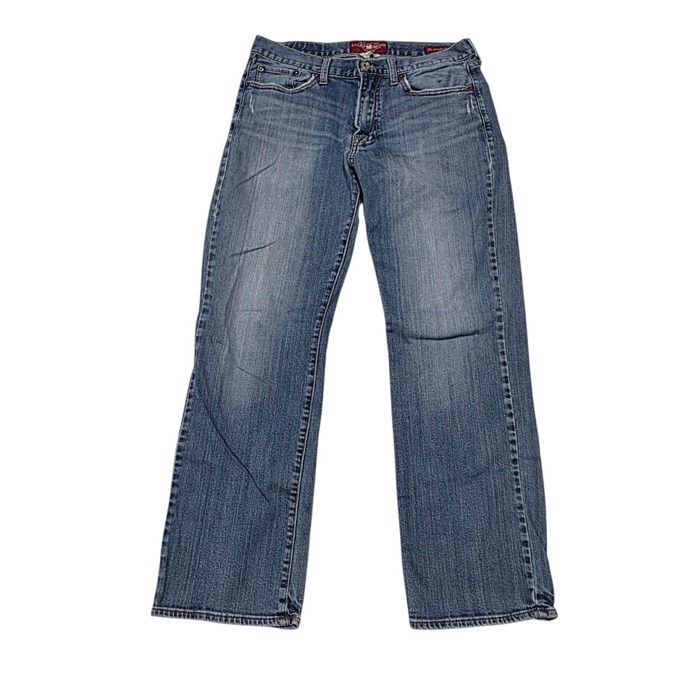 Lucky Brand 361 Vintage Straight Jeans Mens 32 Blue Cotton Blend Stretch Denim